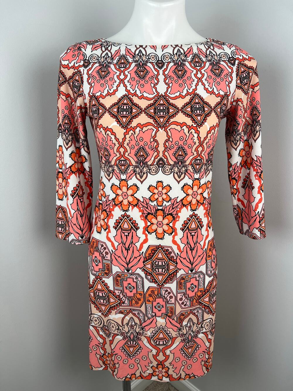 London Times Jersey High Neck Sheath Dress 2